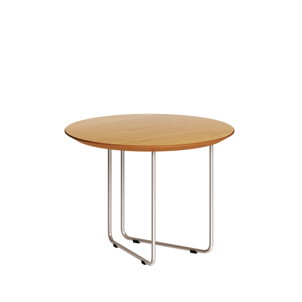 Mesa de Centro Redonda Side Imcal 56x40 Pé em Metal Nature