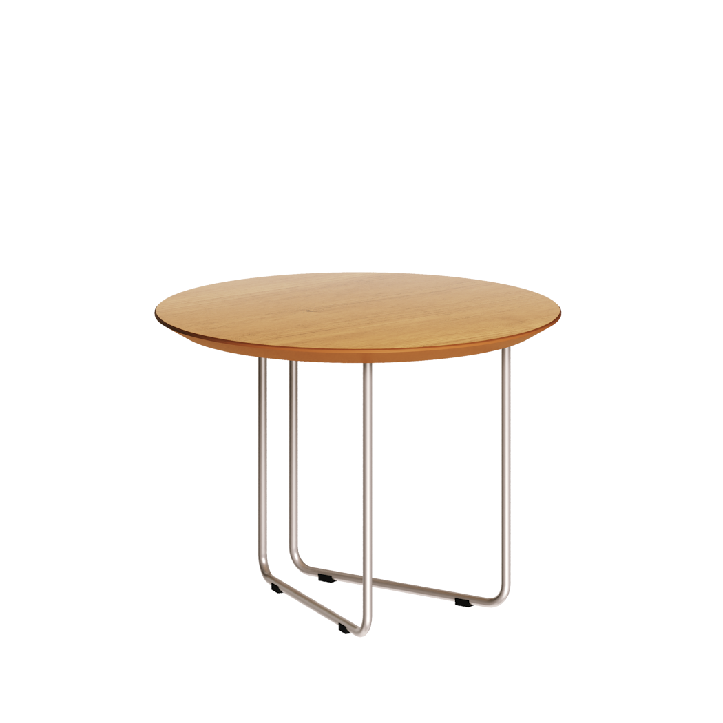 Mesa de Centro Redonda Side Imcal 56x40 Pé em Metal Nature
