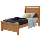 Cama Solteiro Reali Lopas Amêndoa Clean