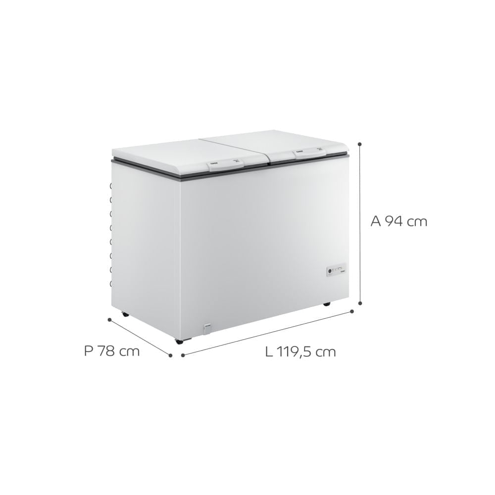 Freezer Horizontal Consul 414L 2 Portas CHB42FB Branco 220V