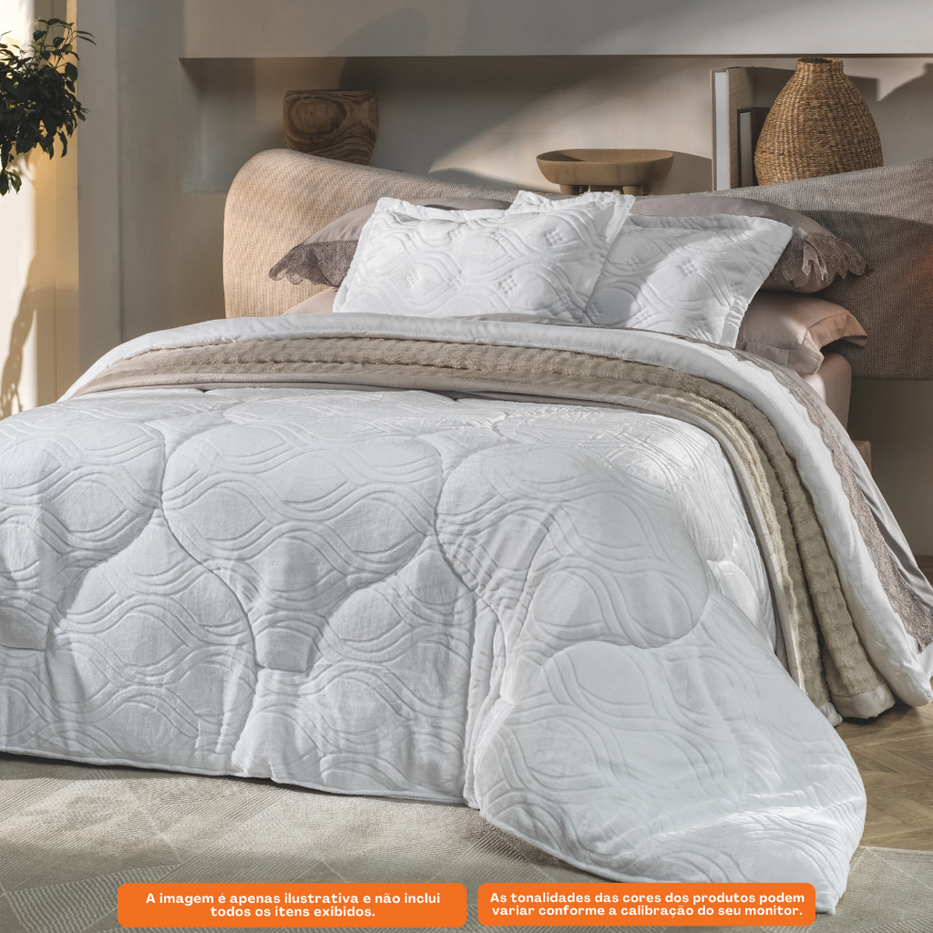 Edredom King Altenburg Blend Elegance 280x260cm Blanc
