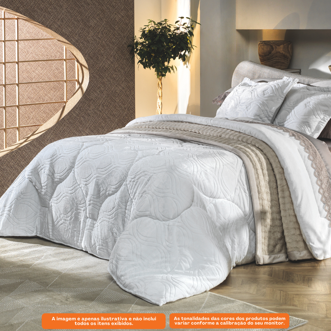 Edredom King Altenburg Blend Elegance 280x260cm Blanc