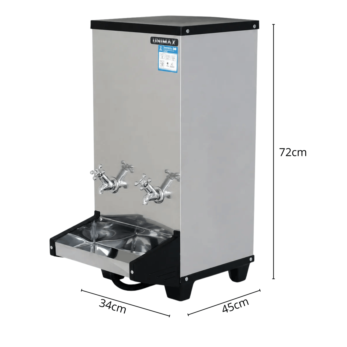 Bebedouro de Água Industrial Unimax 25L Bancada Inox 220V
