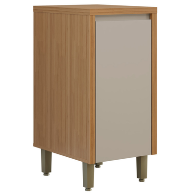 Armário Balcão de Cozinha Allure Linea 100% MDF 40cm Jequitibá e Gris