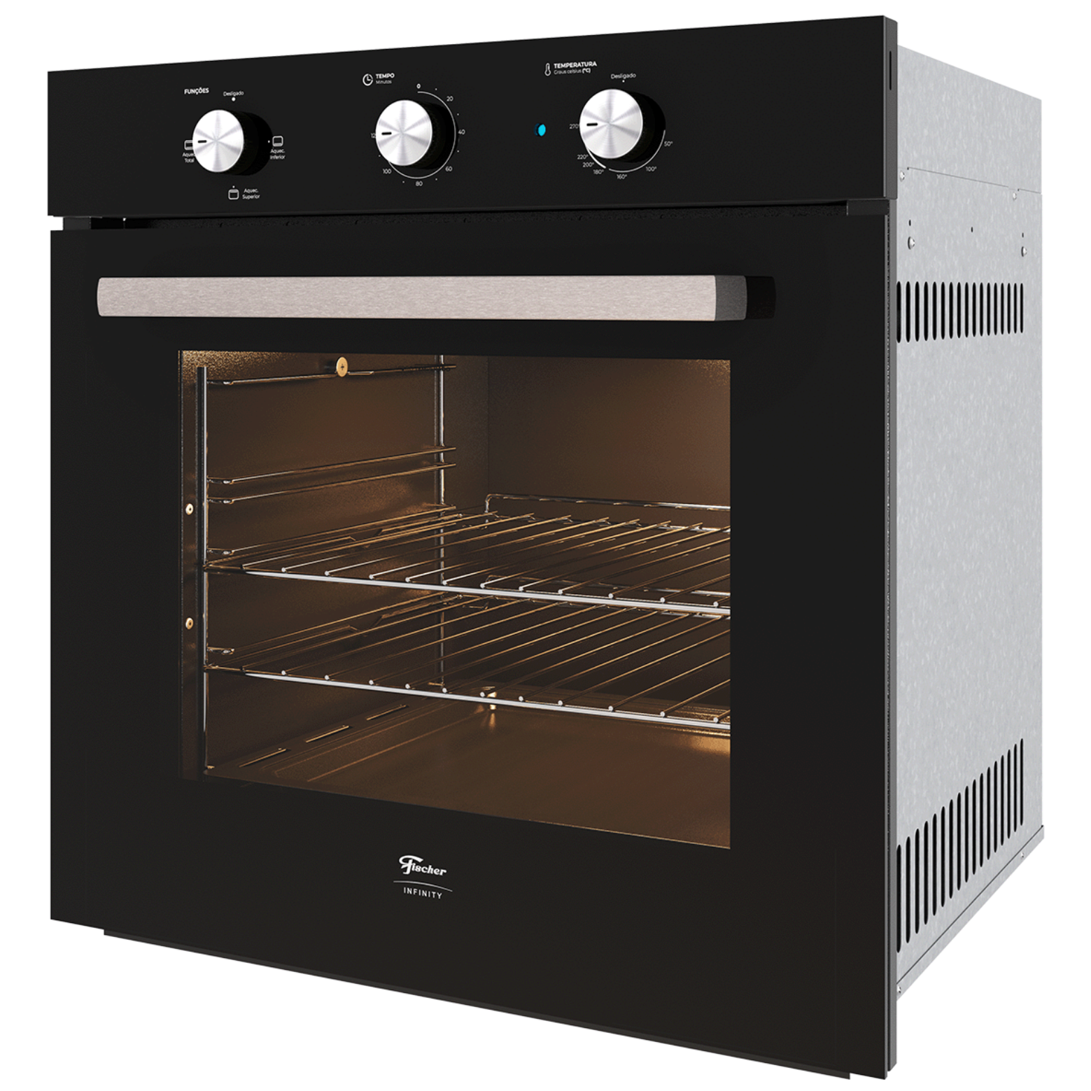 Forno de Embutir  Elétrico Fischer 78L Infinity com Grill Preto 220V