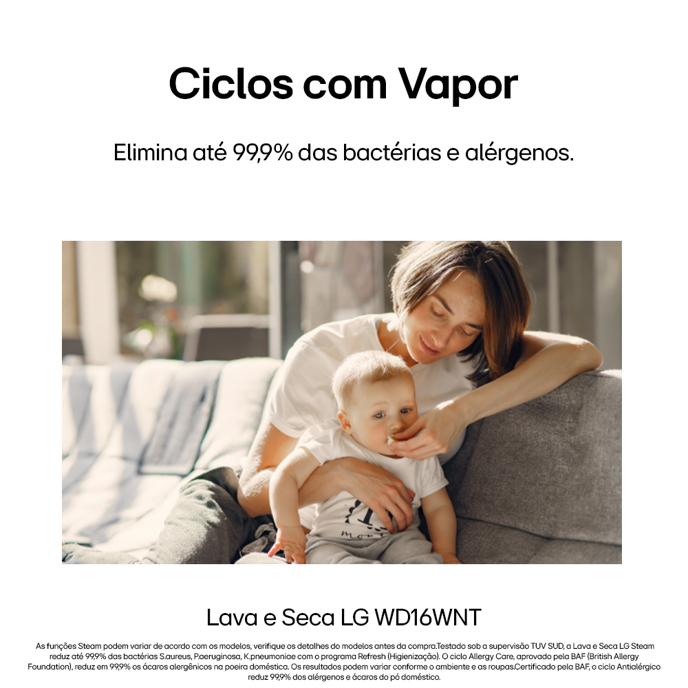 Lava e Seca Smart LG 16KG AI DD Branco 220V