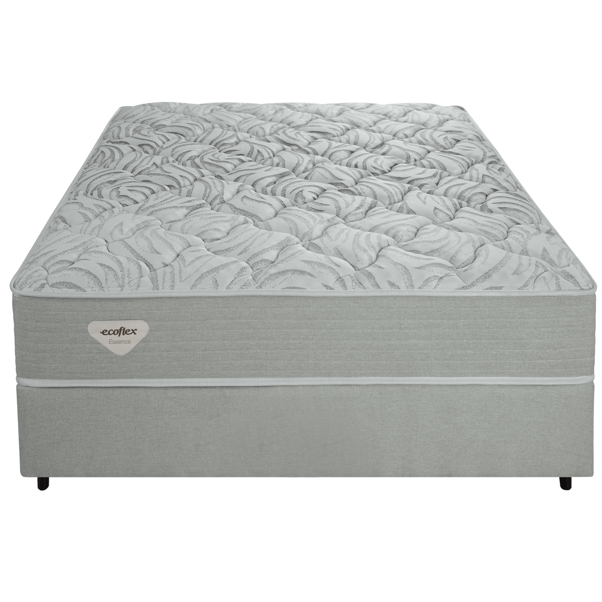 Conjunto Cama Box Luno Queen Ecoflex 158x198x61cm Molas Ensacadas PWS Prata