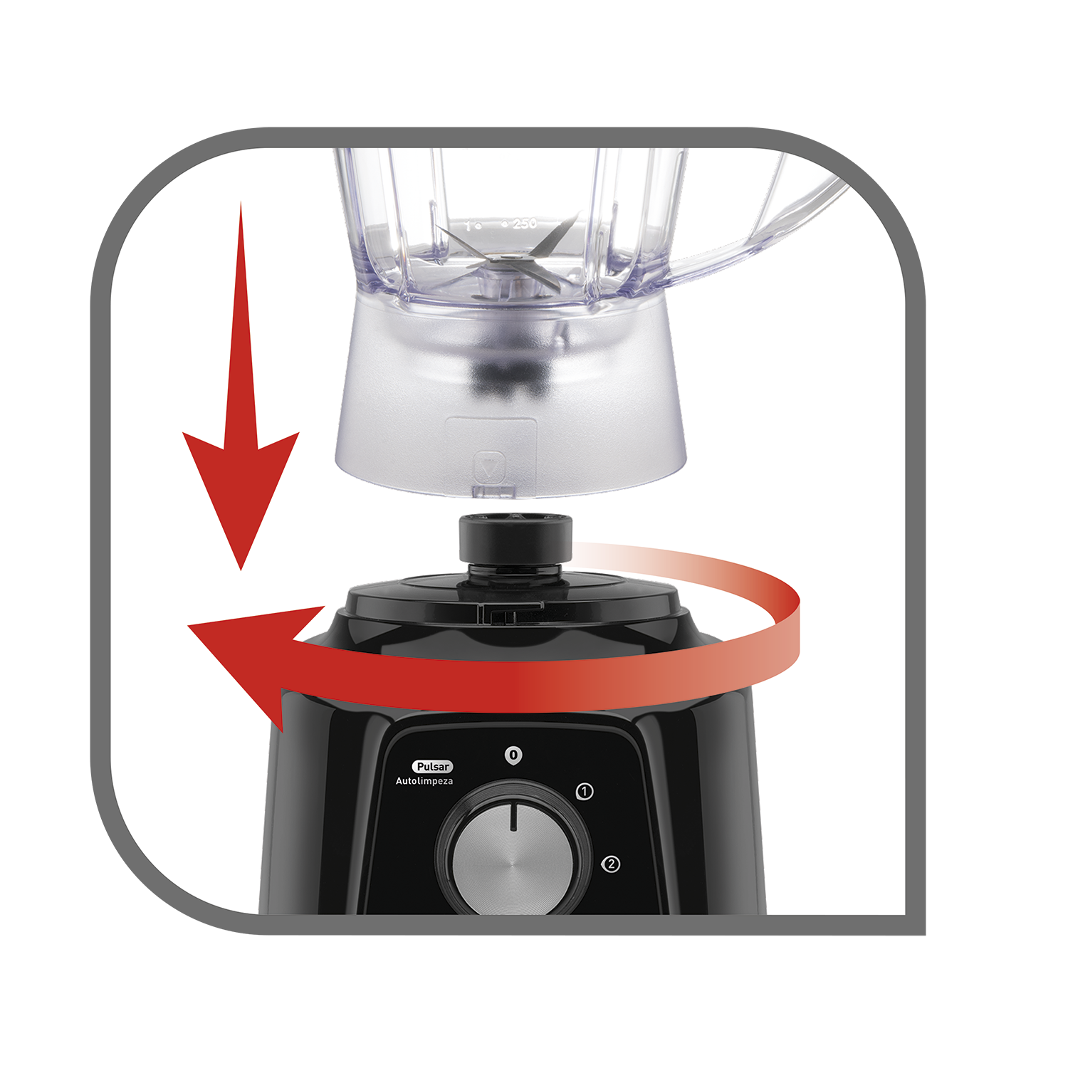 Liquidificador Arno 2L Power Mix Plus 550W LQ20 Preto 220V