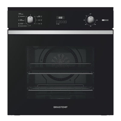 Forno de Embutir Elétrico Brastemp 84L BOF84AE com Função Air Fryer Preto 220V