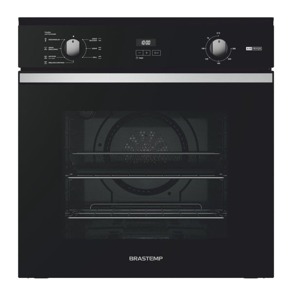 Forno de Embutir Elétrico Brastemp 84L BOF84AE com Função Air Fryer Preto 220V