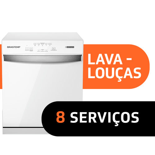 Lava-Louças Brastemp 8 Serviços BLF08BB Branco 220V