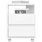Mesa de Cabeceira Campeche Henn 2 Gavetas Branco
