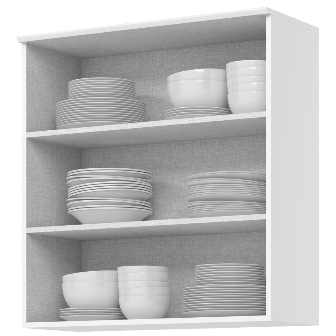 Armário Aéreo de Cozinha Americana Henn 100% MDF 2 Portas 80cm Branco HP