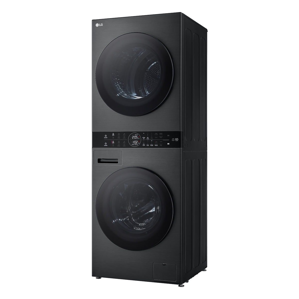 Lavadora e Secadora 14kg LG Torre WashTower AI DD Smart Black Inox 220V