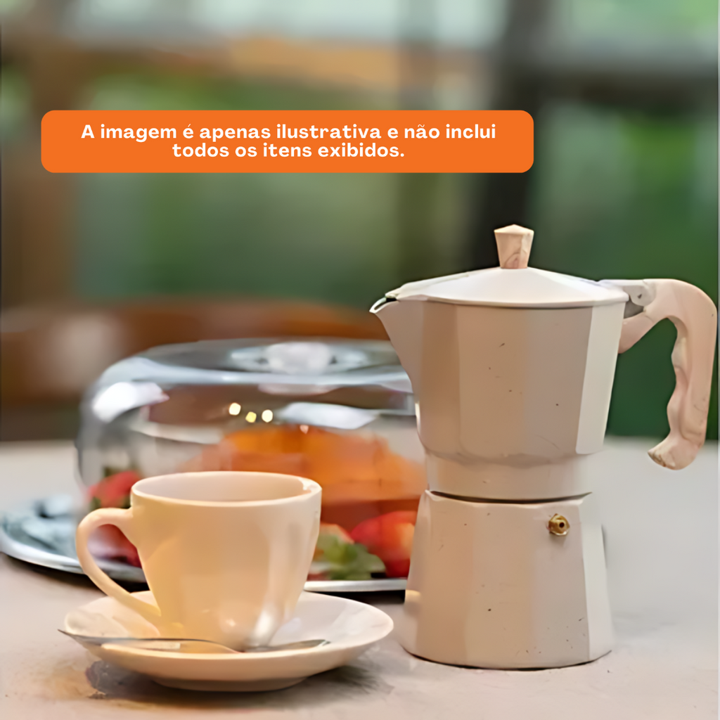 Cafeteira Italiana Brinox Verona 300ml Vanilla