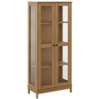 Cristaleira Essência Finestra 80cm 2 Portas Freijó