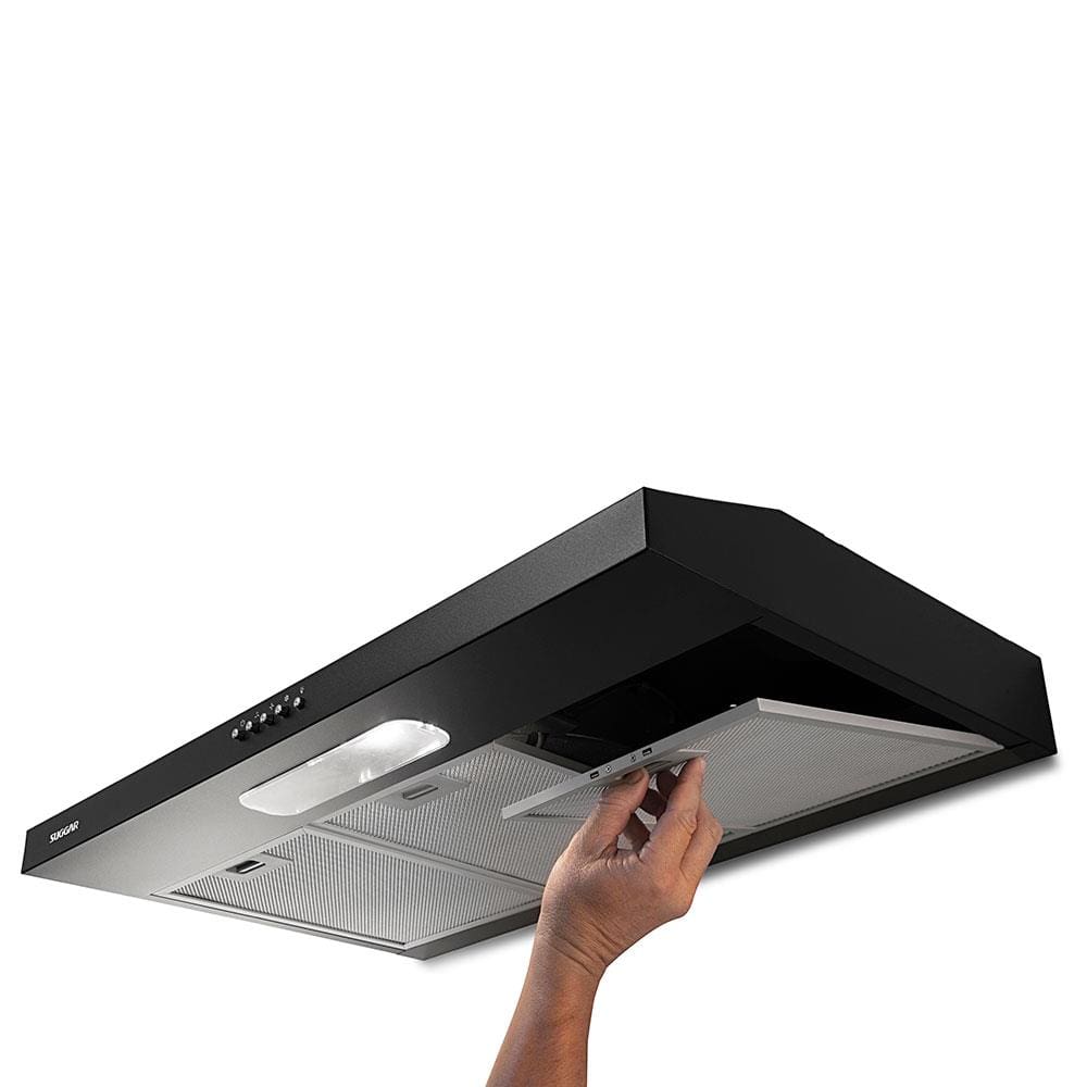 Depurador de Ar Slim Suggar 80cm 3 Velocidades DPS182PT Preto 220V