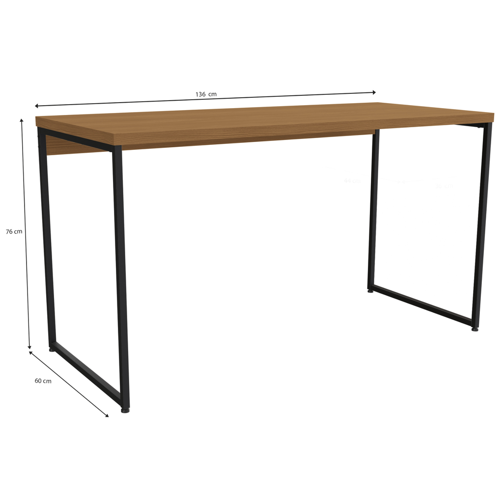 Escrivaninha Industrial Kappesberg LI003 136cm Canela e Preto