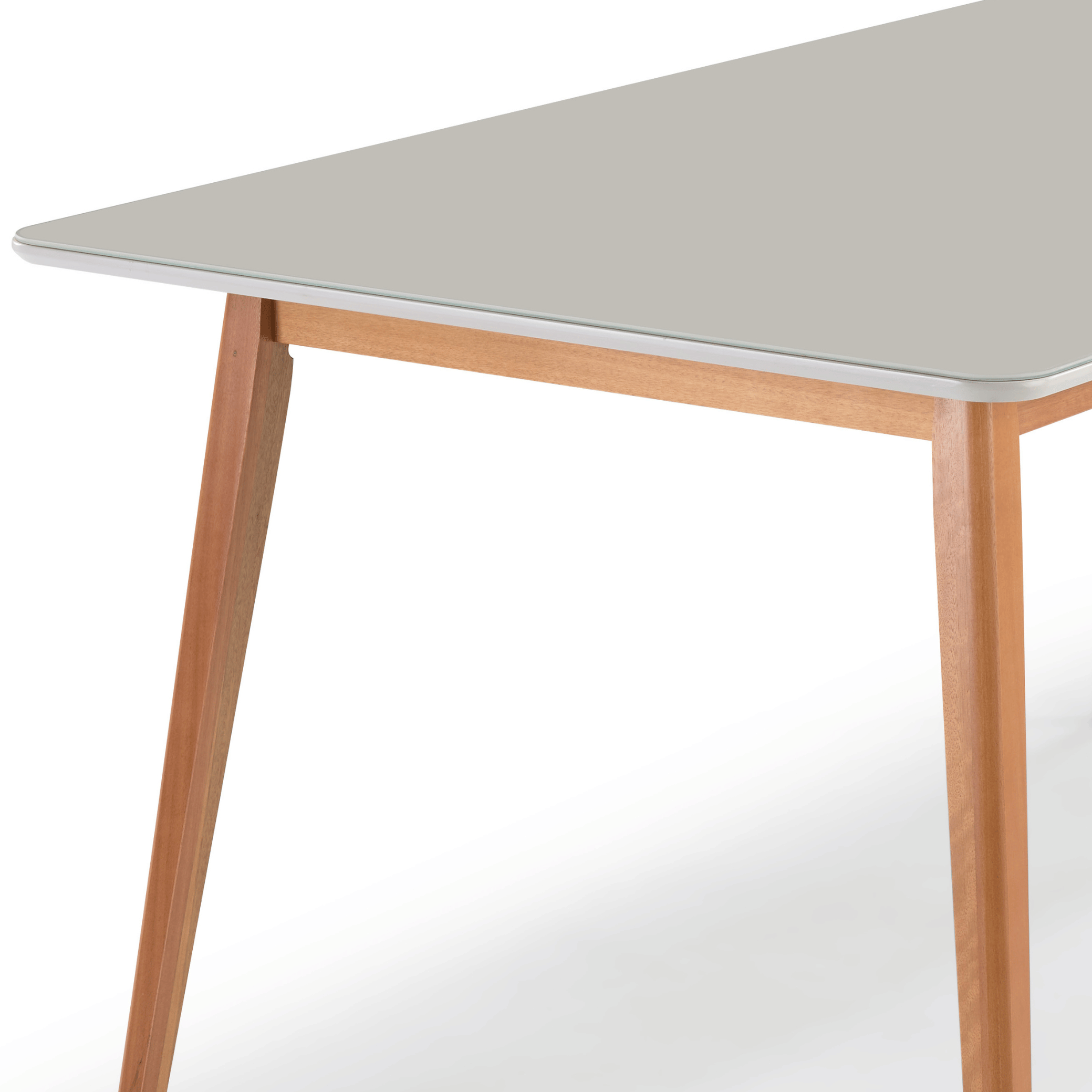 Mesa Retangular Melissa Artsoli 120x80cm Tampo de Vidro Off White