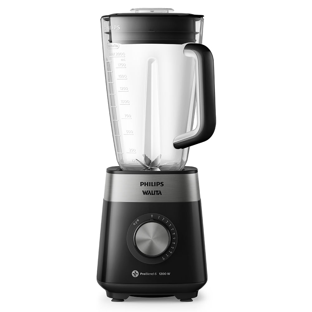 Liquidificador Philips Walita 2L Série 5000 1200W RI2242 Preto/Inox 220V