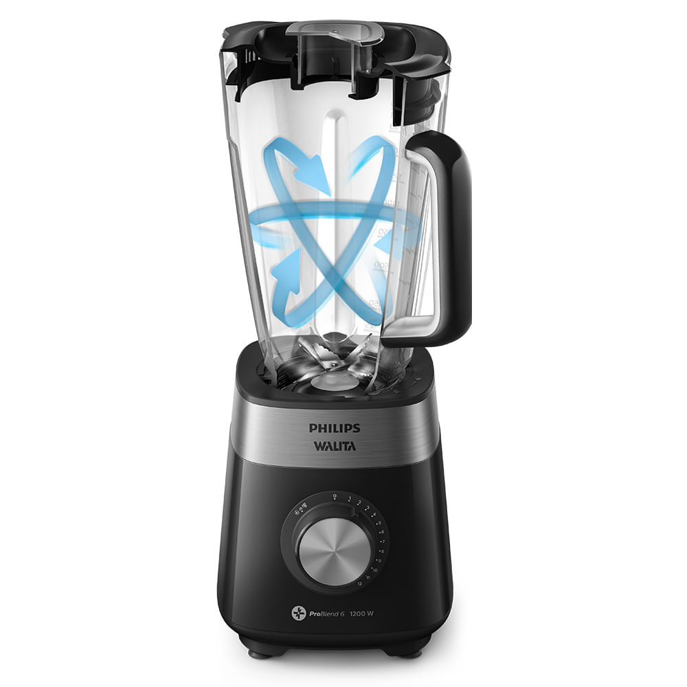 Liquidificador Philips Walita 2L Série 5000 1200W RI2242 Preto/Inox 220V