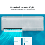 Ar-Condicionado Split Inverter Samsung 24000 BTUs WindFree AI Wi-fi Frio Branco 220V