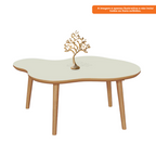 Mesa de Centro Orgânica TB616 88cm Dalla Costa Off White/Freijó