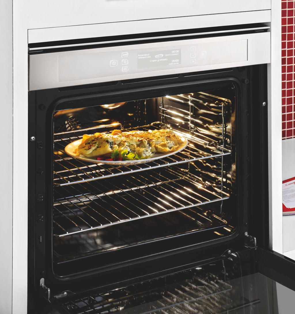 Kit Brastemp Gourmand de Embutir Forno Elétrico 67L+Micro-ondas 40L com Grill Inox 220V