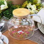 Chaleira com Infusor de Vidro Borossilicato Etilux Le Jardin 1L