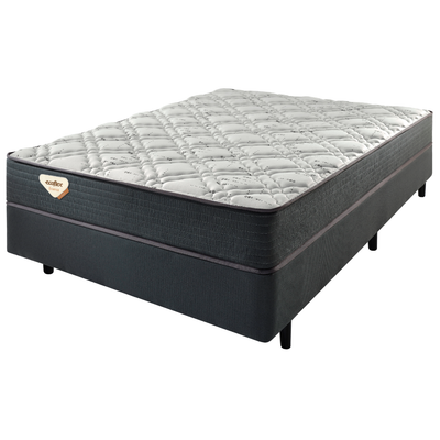 Conjunto Cama Box Adapto Casal Ecoflex 138x188x61cm Molas Ensacadas Wide
