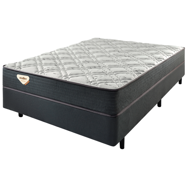 Conjunto Cama Box Adapto Casal Ecoflex 138x188x61cm Molas Ensacadas Wide