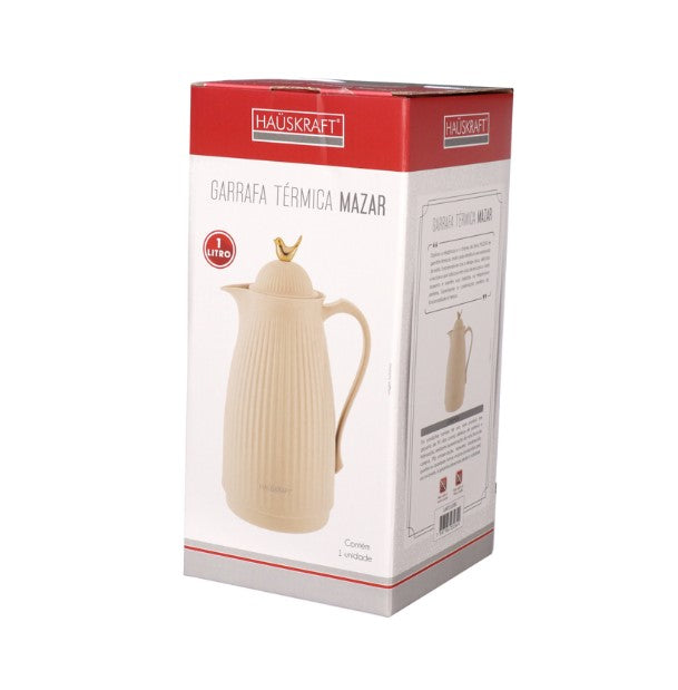 Garrafa Térmica Etilux Mazar 1L Bege
