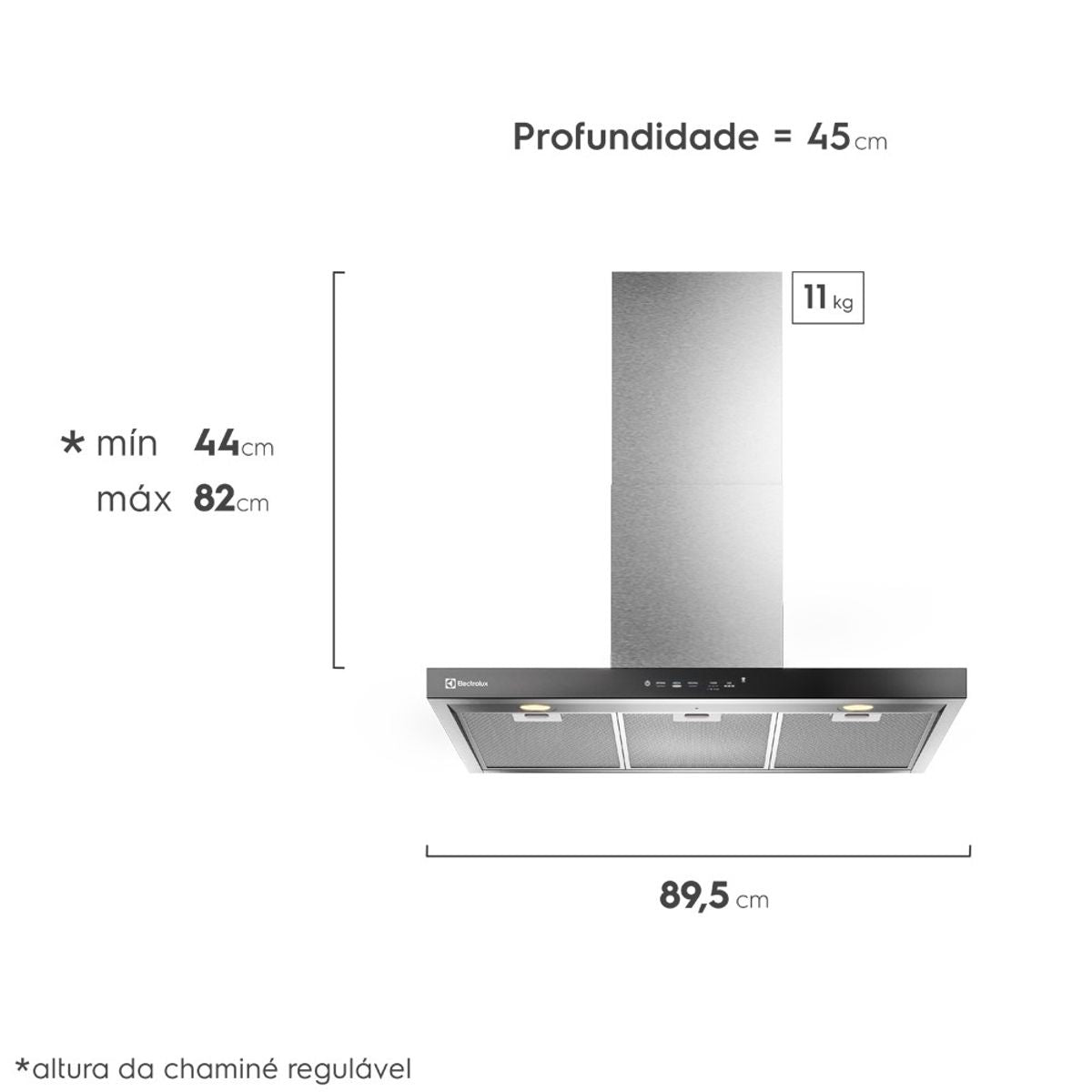Coifa de Parede Experience Electrolux CE9TF 90cm Inteligência Artificial 220V