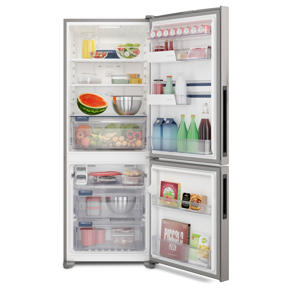 Refrigerador Electrolux 490L IB7S Inverter Duplex Efficient AutoSense Inverse Inox 220V