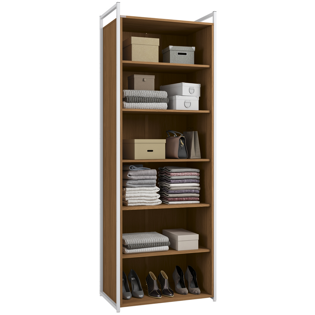 Armário Industrial Closet LI052 Kappesberg 72cm 2 Portas Canela e Branco