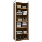 Armário Industrial Closet LI052 Kappesberg 72cm 2 Portas Canela e Branco