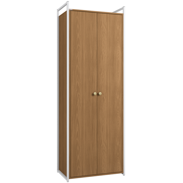 Armário Industrial Closet LI052 Kappesberg 72cm 2 Portas Canela e Branco