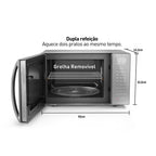 Micro-ondas Panasonic 34L Antiaderente Função Pega Fácil Inox 220V