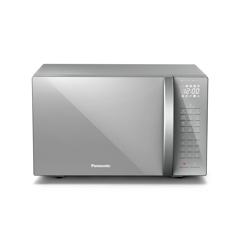 Micro-ondas Panasonic 34L Antiaderente Função Pega Fácil Inox 220V