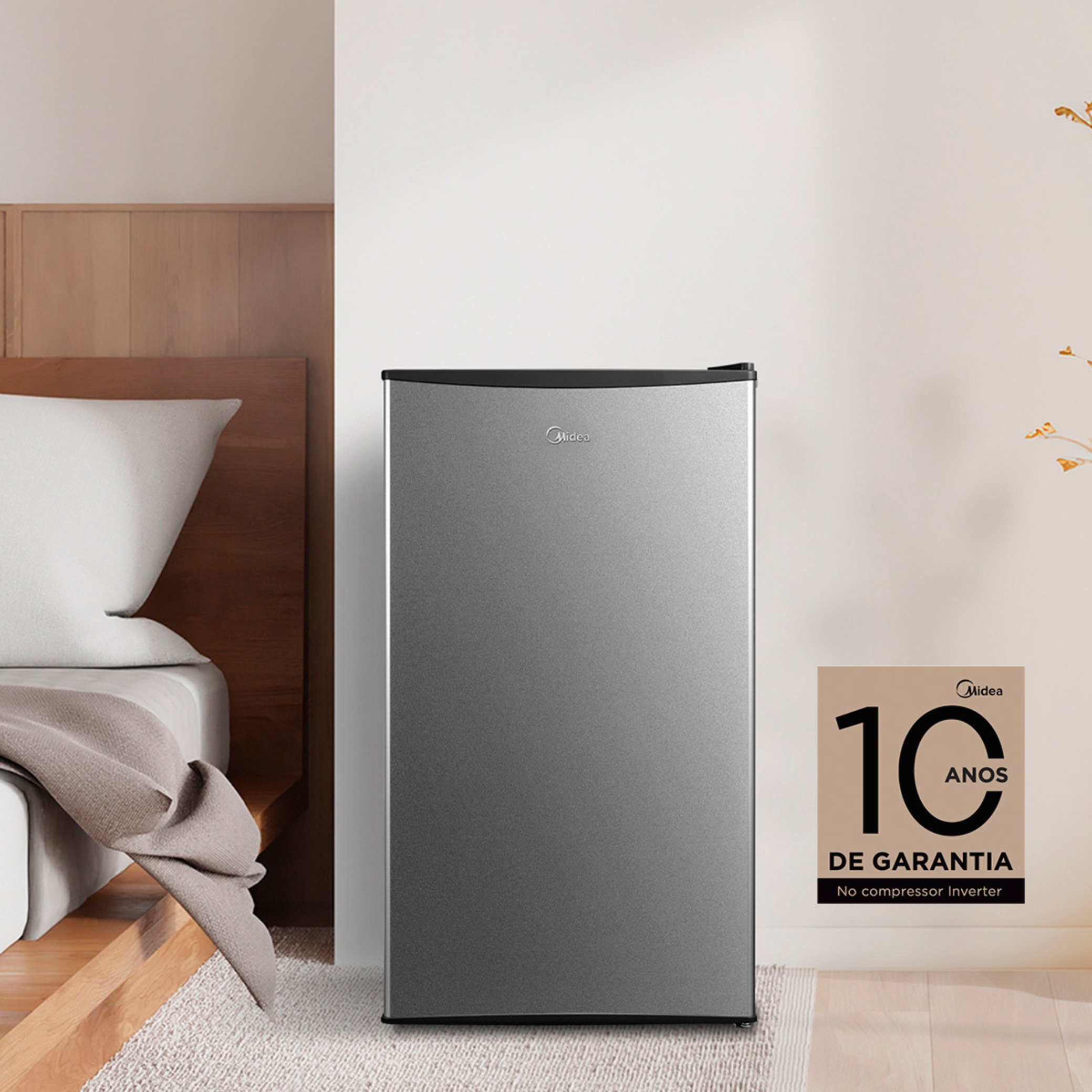 Frigobar Midea 93L MDRD142 Inverter Inox Bivolt