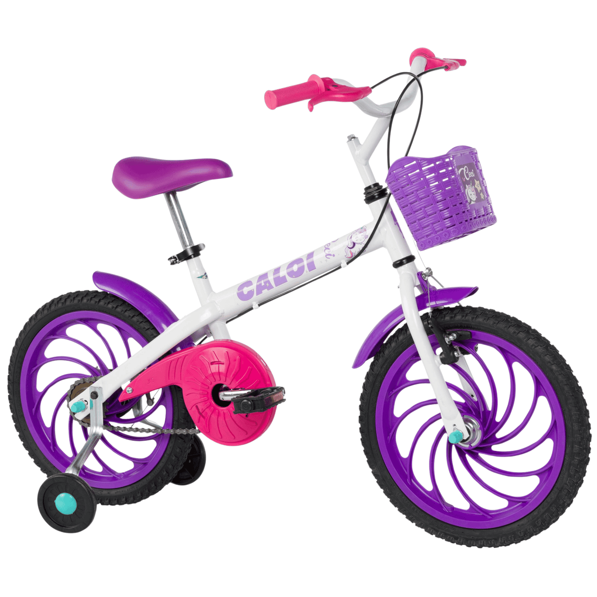 Bicicleta Caloi Ceci Aro 16 com Cestinha Branco