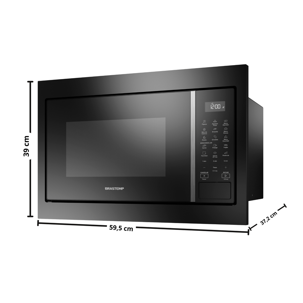 Kit Brastemp de Embutir Forno Elétrico 84 Litros BOC84AE+Micro-ondas 32 Litros BM146AE Preto 220V
