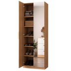 Sapateira Sublime Mambel 64x187 com 2 Portas de Espelho Olmo