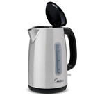 Chaleira Elétrica Midea 1,7L EKA23X2 com Visor Inox/Preto 220V