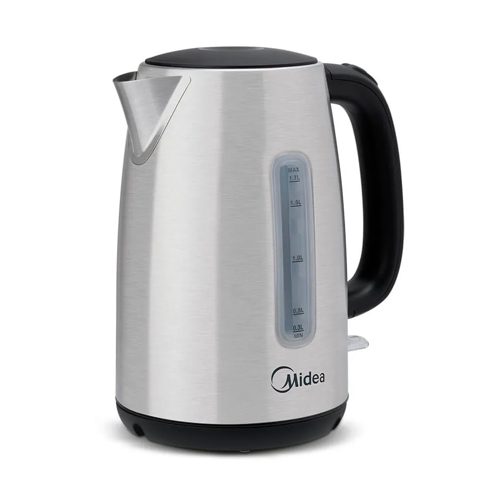 Chaleira Elétrica Midea 1,7L EKA23X2 com Visor Inox/Preto 220V