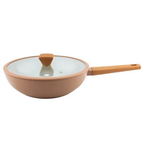 Frigideira Wok Antiaderente Full-Fit 28cm com Tampa de Vidro Fendi