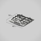 Cooktop à Gás Electrolux 4 Bocas GT60X Tripla Chama Mesa Inox Bivolt