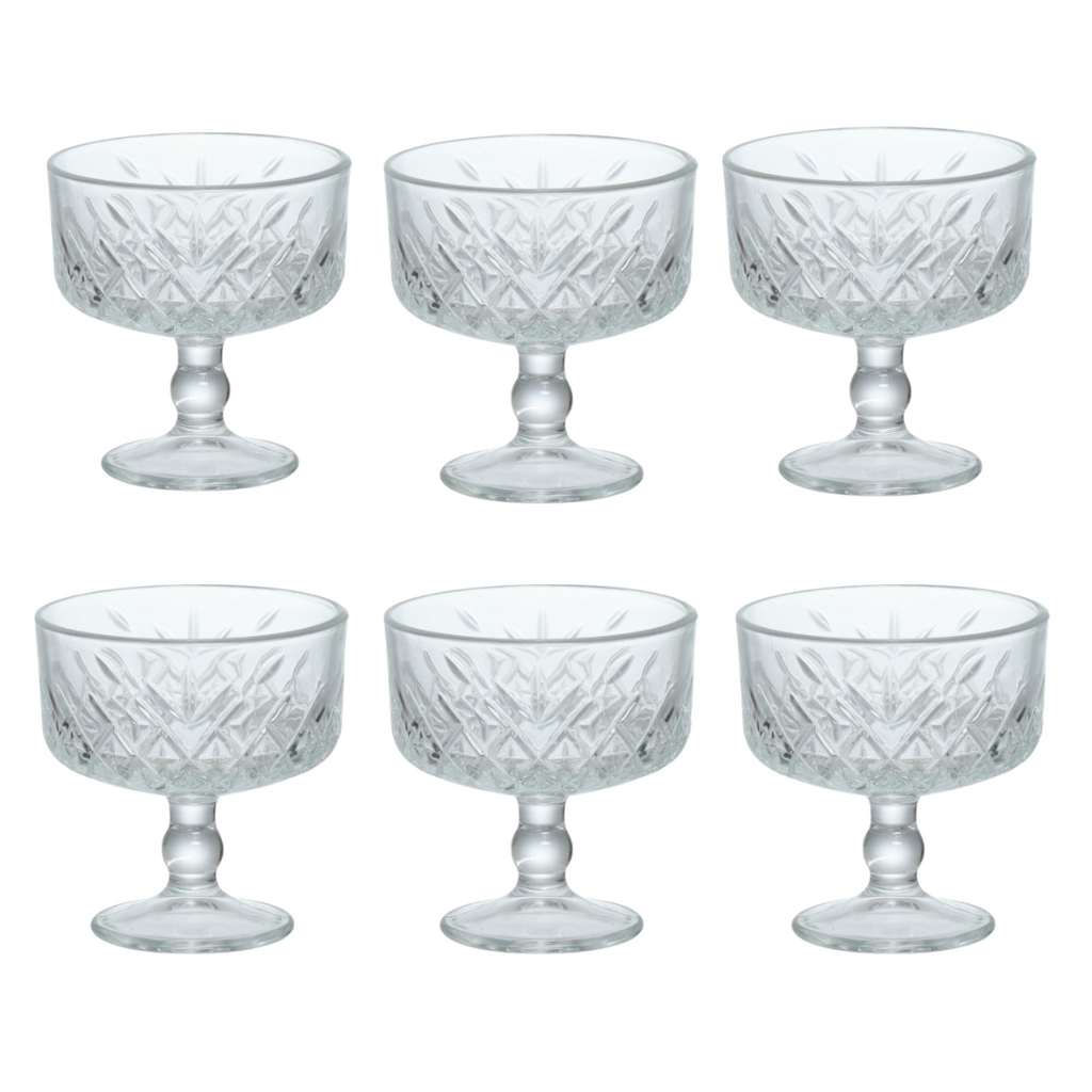 Jogo de 6 Taças de Vidro Etilux Solano 260ml