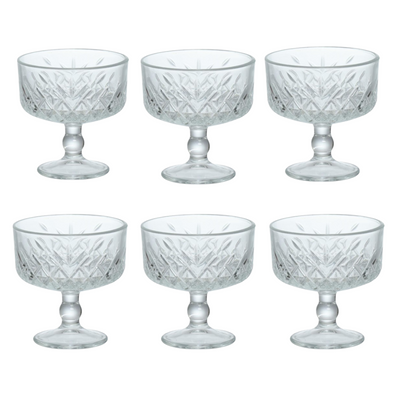 Jogo de 6 Taças de Vidro Etilux Solano 260ml