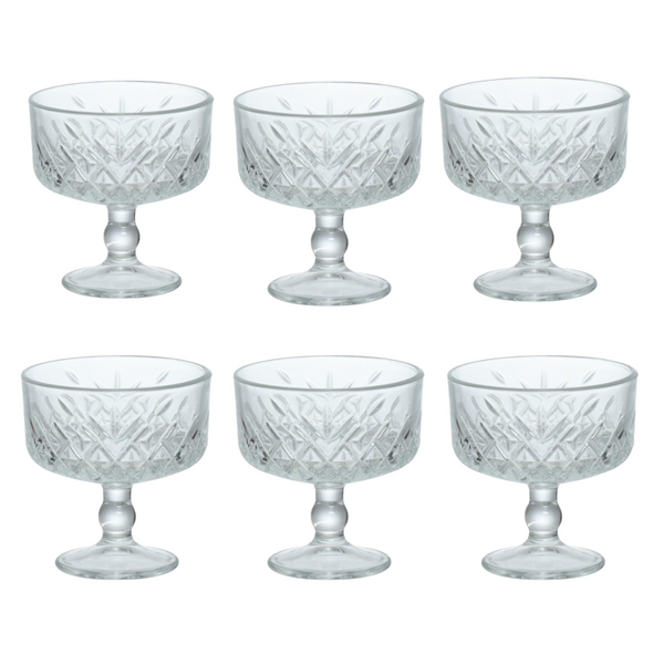 Jogo de 6 Taças de Vidro Etilux Solano 260ml